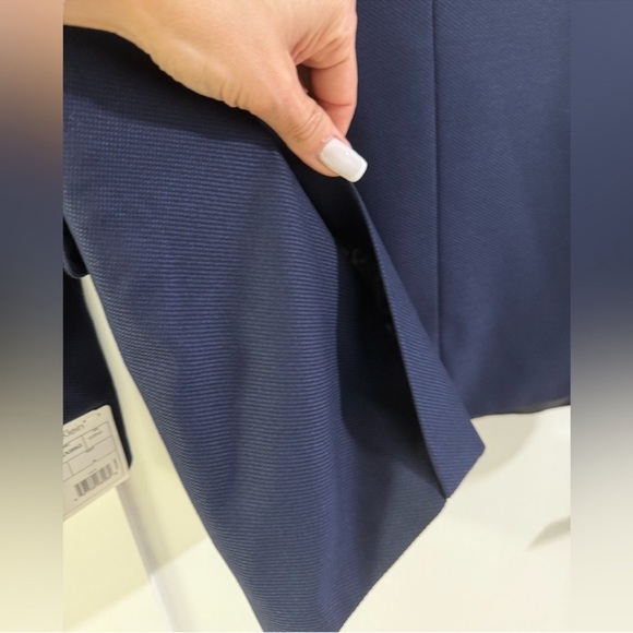 NWT , Men's Calvin Klein slim fit suit in blue size 44 long nwt - Picture 7 of 8